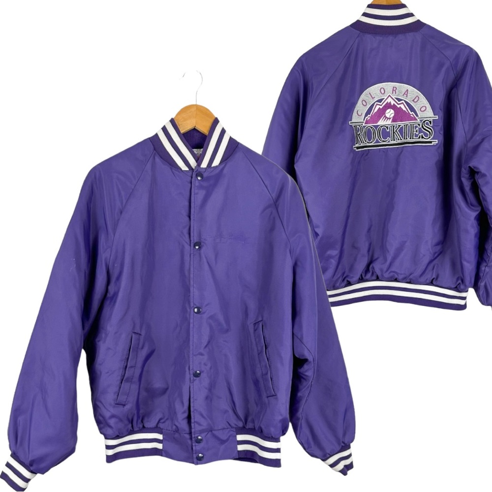 Rare Vintage Colorado Rockies Varsity Jacket Size Large